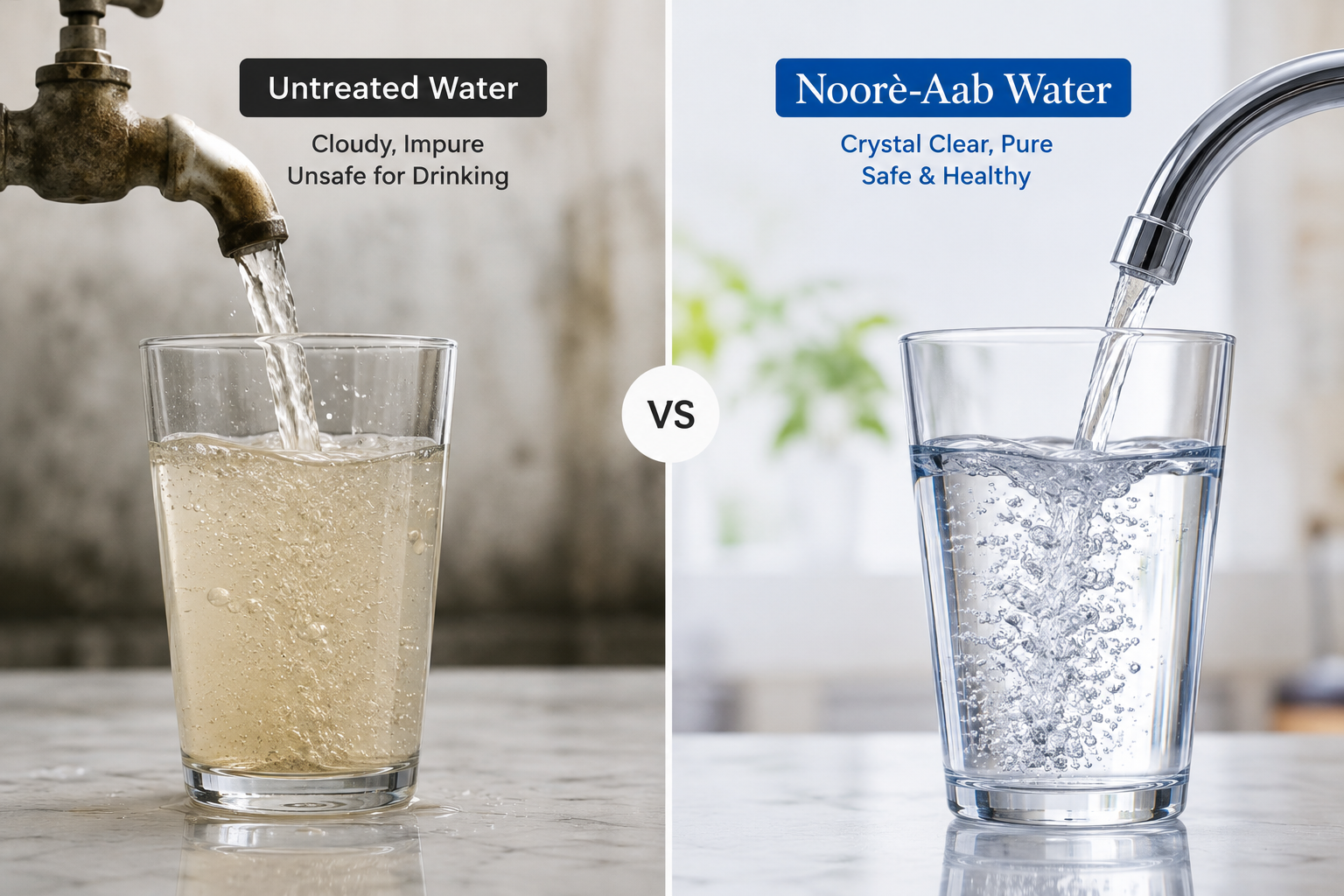 Is tap water safe to drink - glass being filled from a kitchen tap